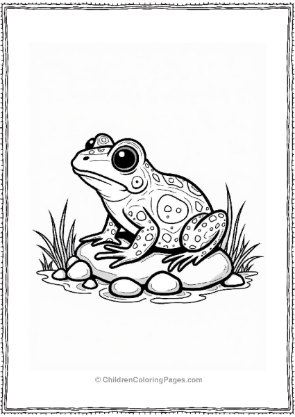 Frog Camouflaged Among Rocks Free PDF Printable