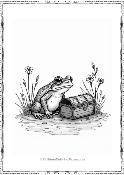 Frog Discovering Marsh Treasures Free PDF Printable