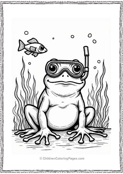 Frog Exploring An Underwater World Free PDF Printable