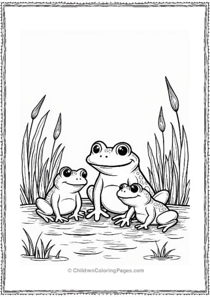 Frog Family By The Marsh Free PDF Printable