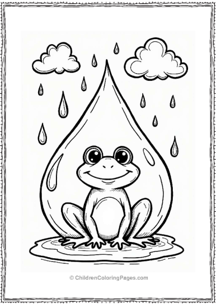 Frog In A Raindrop Free PDF Printable