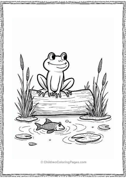 Frog On A Log With Fish Free PDF Printable