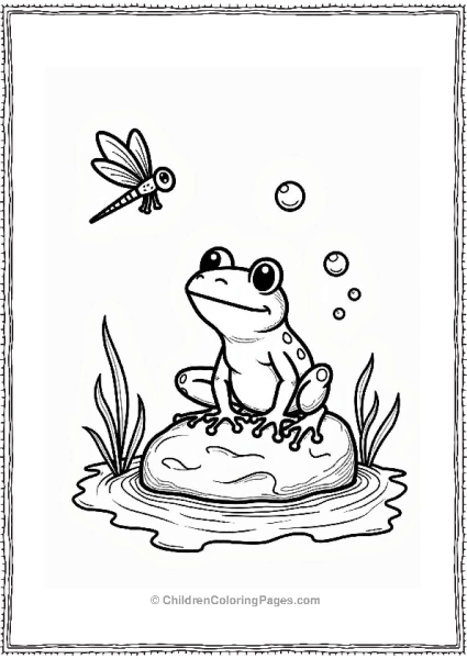 Frog On A Mossy Stone Free PDF Printable