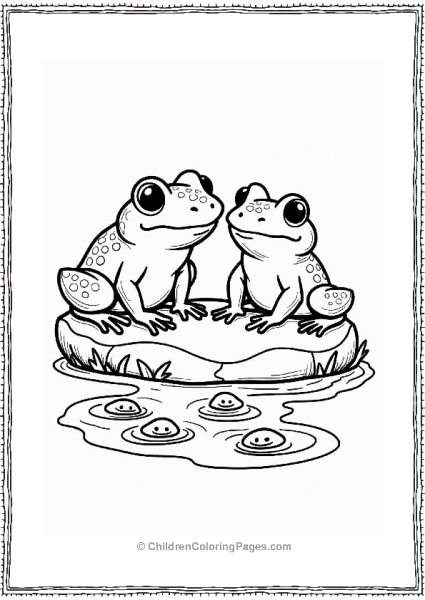 Frog Parents Watching Tadpoles Free PDF Printable