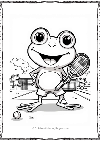 Frog Tennis Match Free PDF Printable