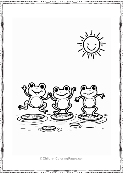 Frogs Dancing On Lily Pads Free PDF Printable