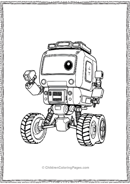 Futuristic Ambulance Robot Free PDF Printable