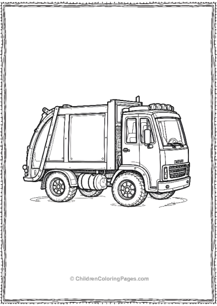 Garbage Truck With Tipping Rear Hatch Free PDF Printable