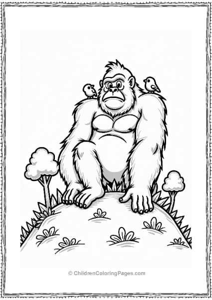 Gentle King Kong Sitting On A Hill Free PDF Printable