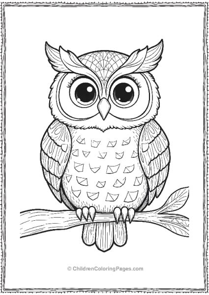 Geometric Owl Abstract Coloring Page Free PDF Printable