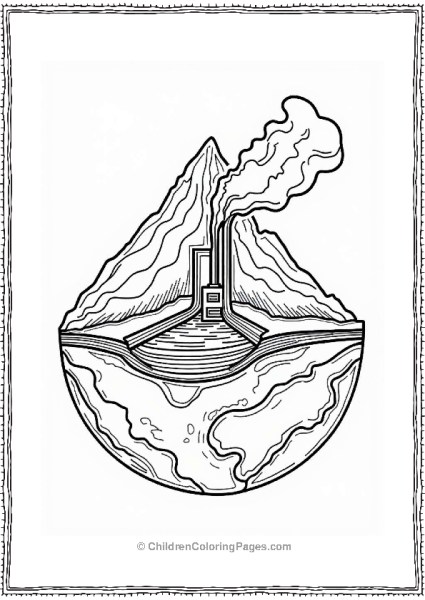 Geothermal Energy Concept Illustration Free PDF Printable