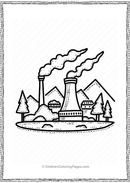 Geothermal Plant With Trees Free PDF Printable