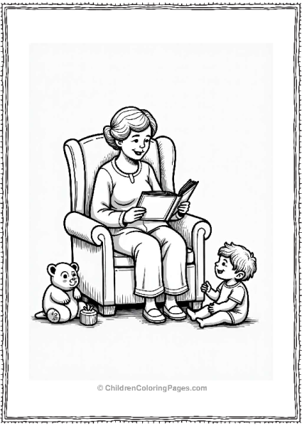 Grandmother Reading To Grandchild Free PDF Printable