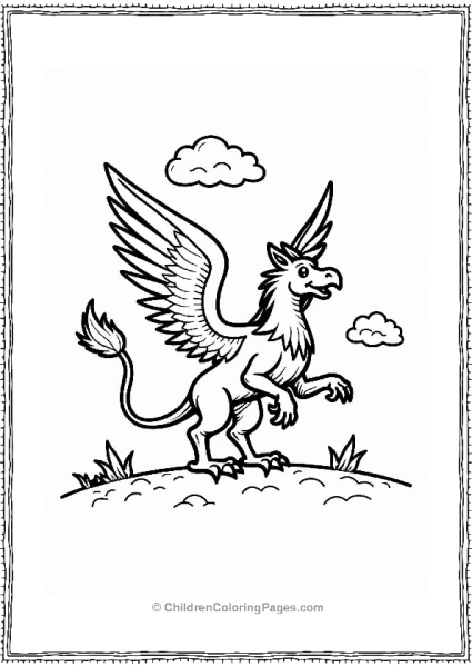 Griffin Taking Flight Free PDF Printable