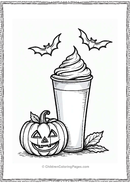 Halloween Pumpkin Spice Latte With Jack O Lantern Free PDF Printable