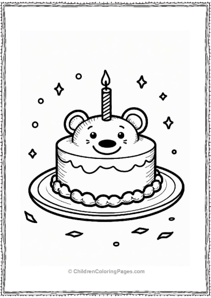 Happy Birthday Animal Cake Free PDF Printable