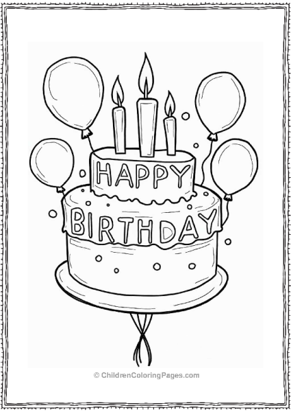 Happy Birthday Balloon Celebration Free PDF Printable