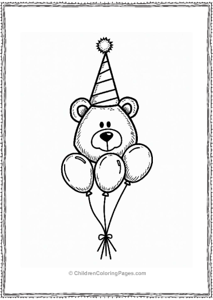 Happy Birthday Bear Hat Free PDF Printable