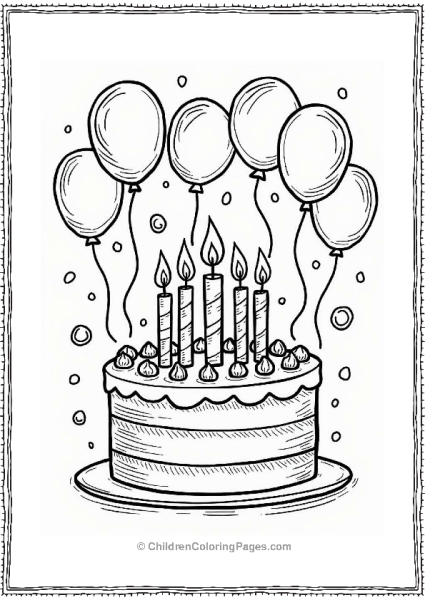 Happy Birthday Cake Celebration Free PDF Printable