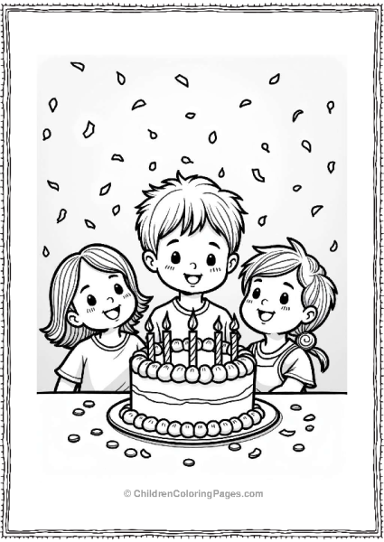 Happy Birthday Cake Cutting Celebration Free PDF Printable