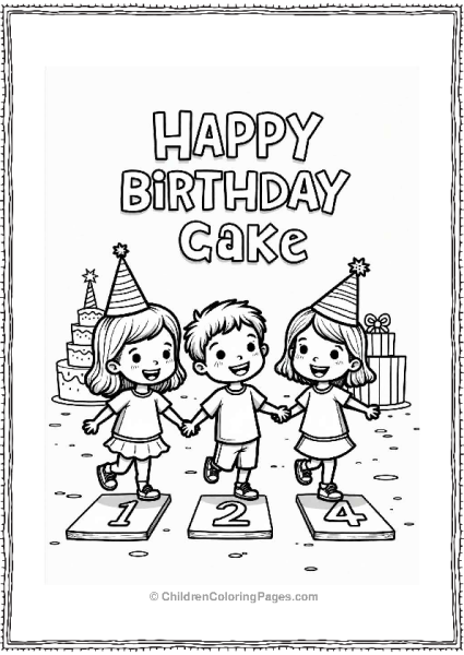 Happy Birthday Cake Walk Free PDF Printable