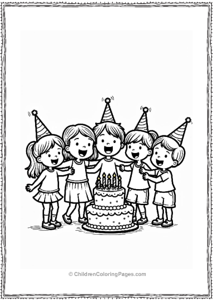 Happy Birthday Celebration With Friends Free PDF Printable