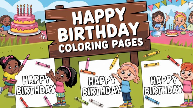 Happy Birthday Coloring Pages