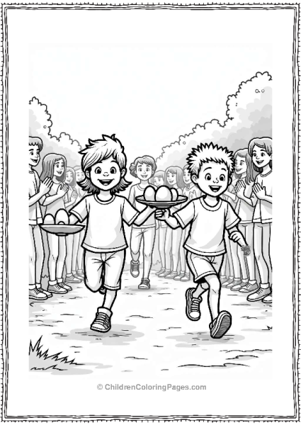 Happy Birthday Egg And Spoon Race Free PDF Printable