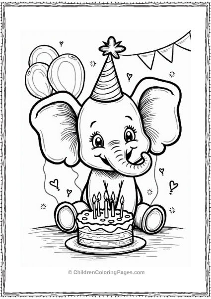 Happy Birthday Elephant Party Free PDF Printable