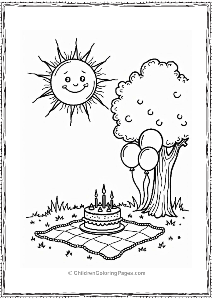 Happy Birthday Picnic Under The Sun Free PDF Printable