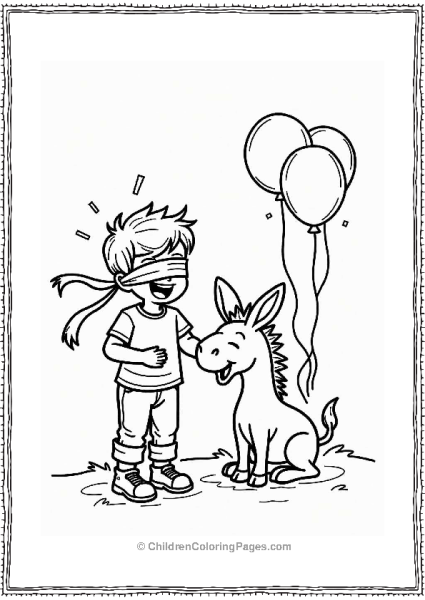 Happy Birthday Pin The Tail On The Donkey Free PDF Printable