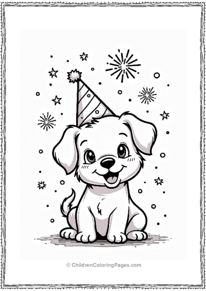 Happy Birthday Puppy Celebration Free PDF Printable