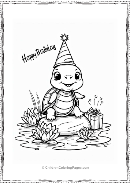 Happy Birthday Turtle Celebration Free PDF Printable