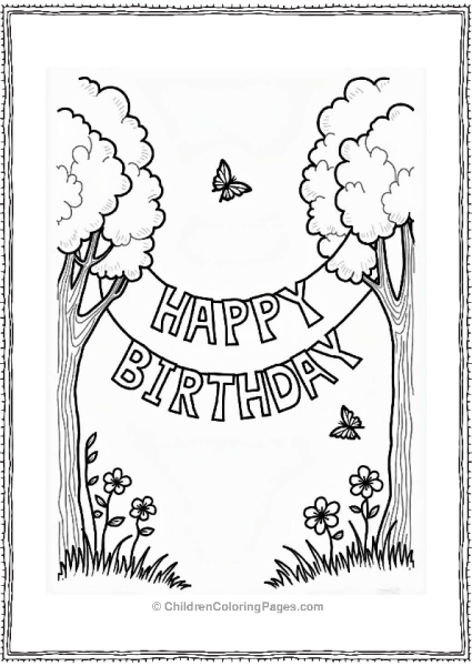 Happy Birthday Wish Banner Free PDF Printable