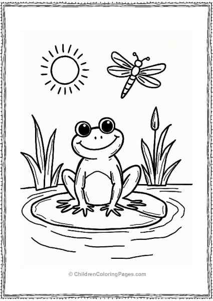 Happy Frog On A Lily Pad 1 Free PDF Printable