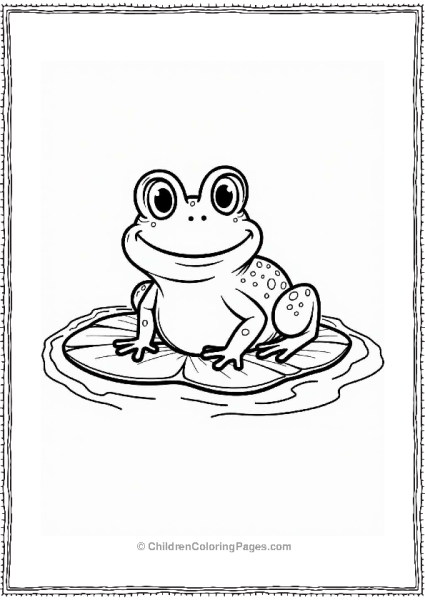 Happy Frog On A Lily Pad Free PDF Printable