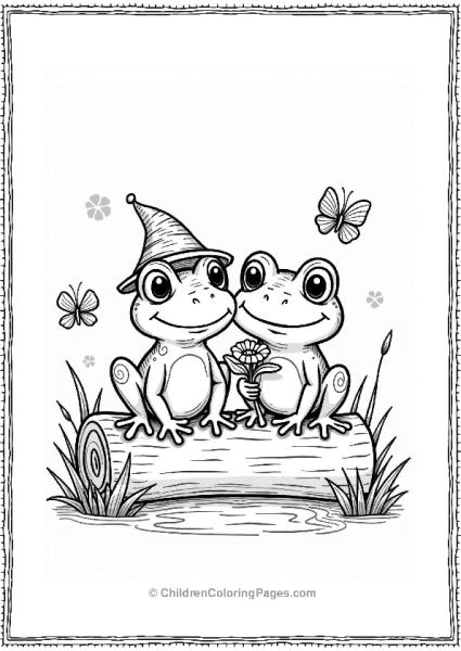 Happy Frog Siblings On A Log Free PDF Printable