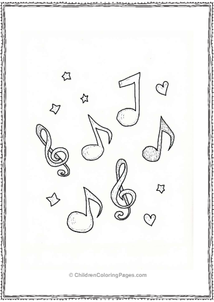 Happy Music Notes Dancing In The Sky Free PDF Printable