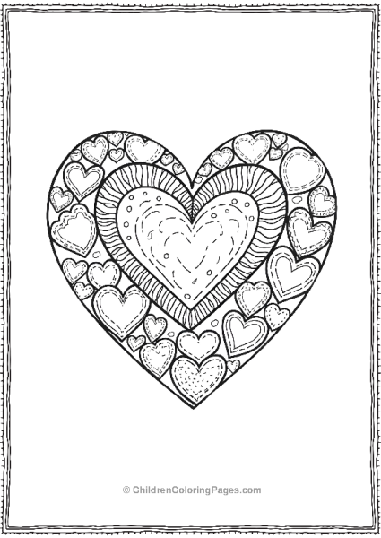 Heart Mandala Overlapping Free PDF Printable