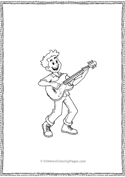 Hector Playing Guitar While Dancing Free PDF Printable