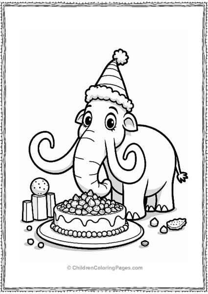 Ice Age Ellie The Mammoth At A Festive Celebration Free PDF Printable