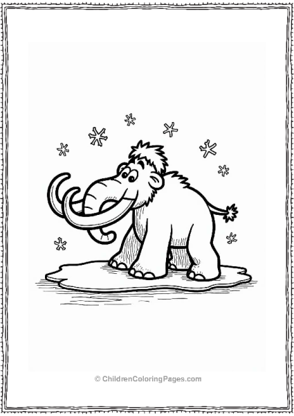 Ice Age Manny The Mammoth Slipping On Ice Free PDF Printable