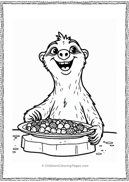 Ice Age Sid The Sloth Serving Ice Age Fruits Free PDF Printable