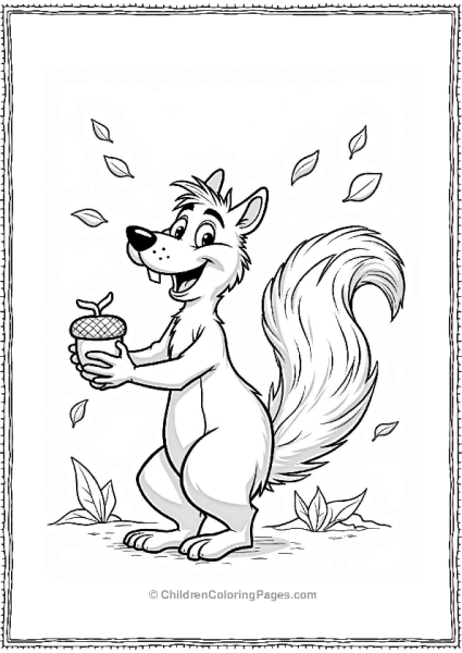 Ice Age Squirrel In The Wind Free PDF Printable