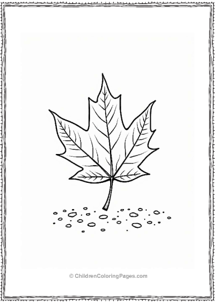 Intricate Leaf With Fallen Dots Free PDF Printable