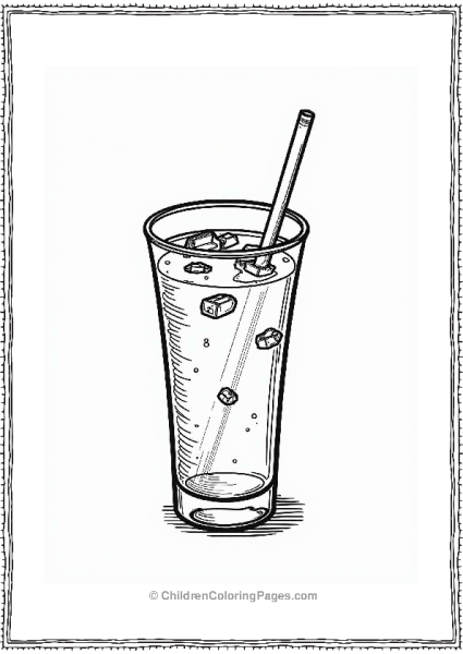 Japanese Iced Coffee Illustration Free PDF Printable