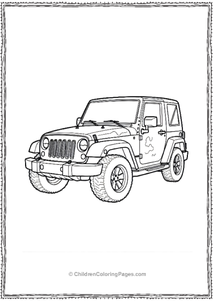 Jeep With Camoflaudge Pattern Free PDF Printable