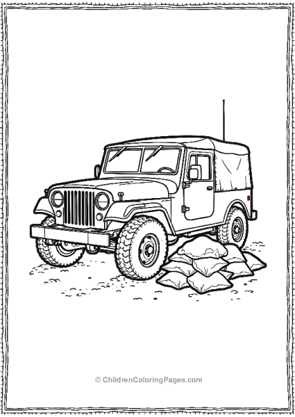 Jeep With Sand Bags Free PDF Printable