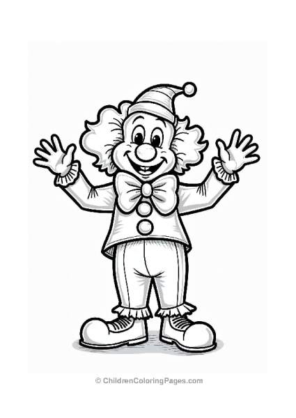 Jolly Clown With Giant Bowtie Free PDF Printable