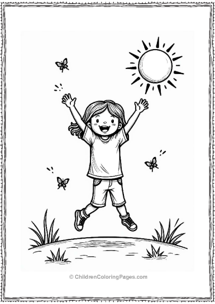 Jumping For Joy Under The Sun Free PDF Printable